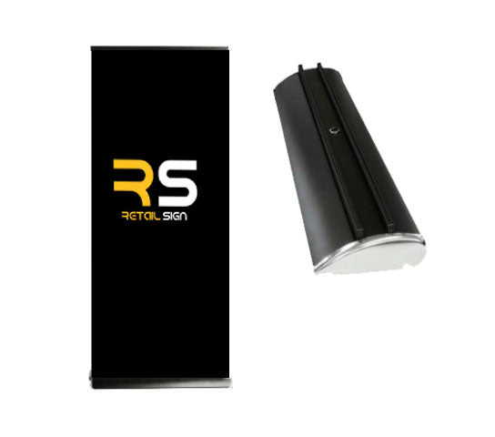 Luxury Roll Up Banner Stand by Retail Sign, premium pull-up display with sleek design and sturdy support for professional events