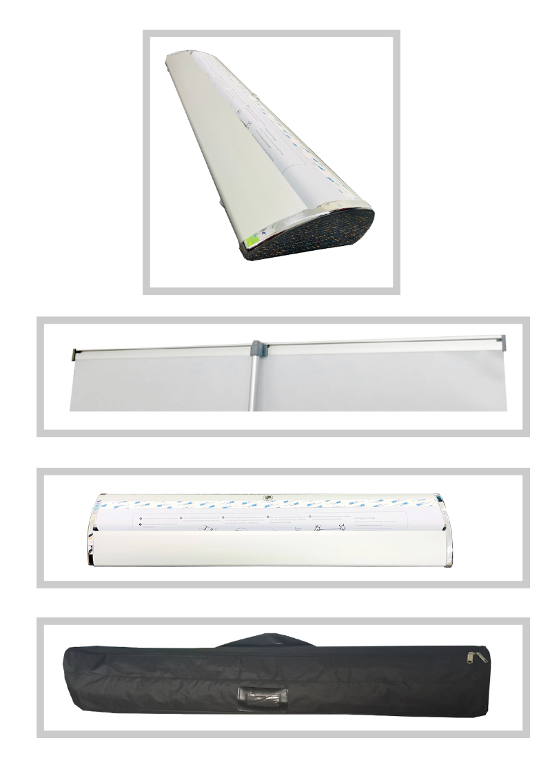 Luxury Roll Up Banner Stand by Retail Sign, premium pull-up display with sleek design and sturdy construction for professional presentation.