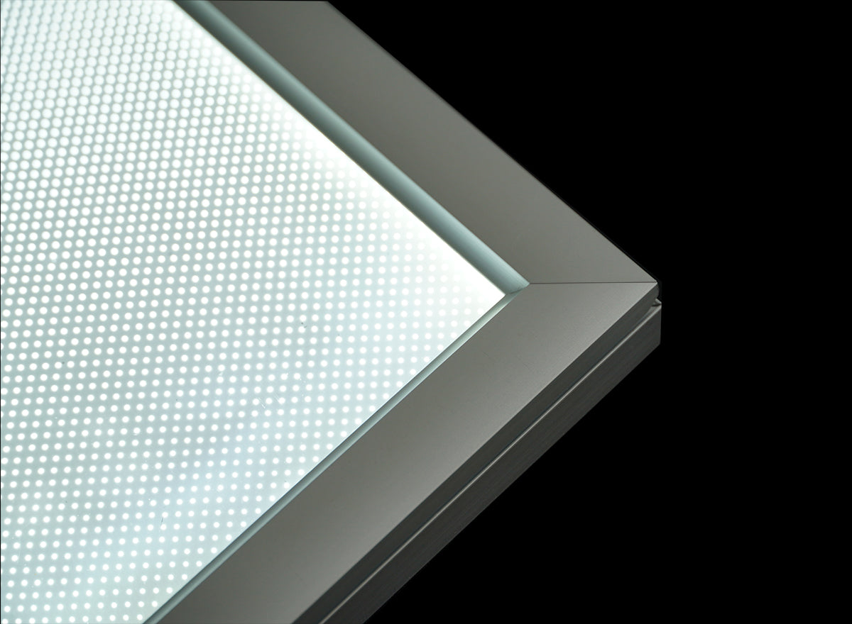 LED Lightbox frame by Retail Sign with backlit poster display for retail and commercial use, featuring a sleek snap frame design.