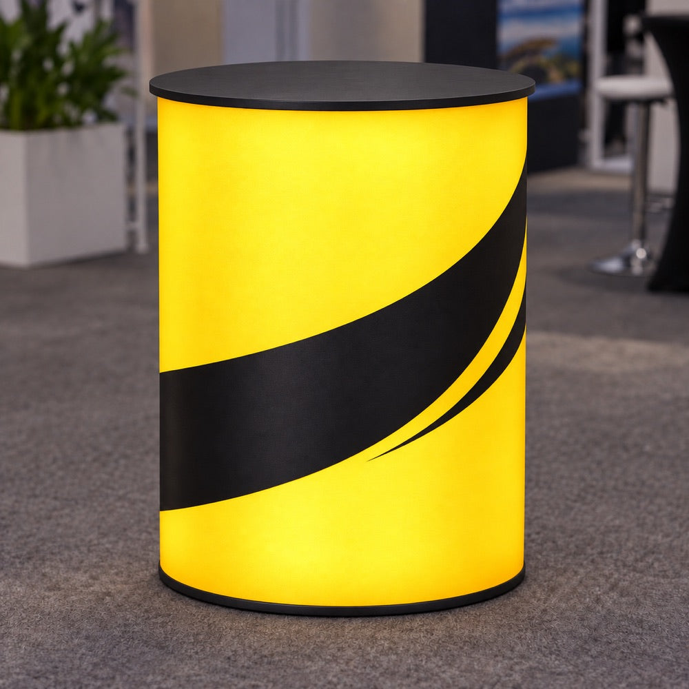 Round Pop-Up Fabric Exhibition Counter