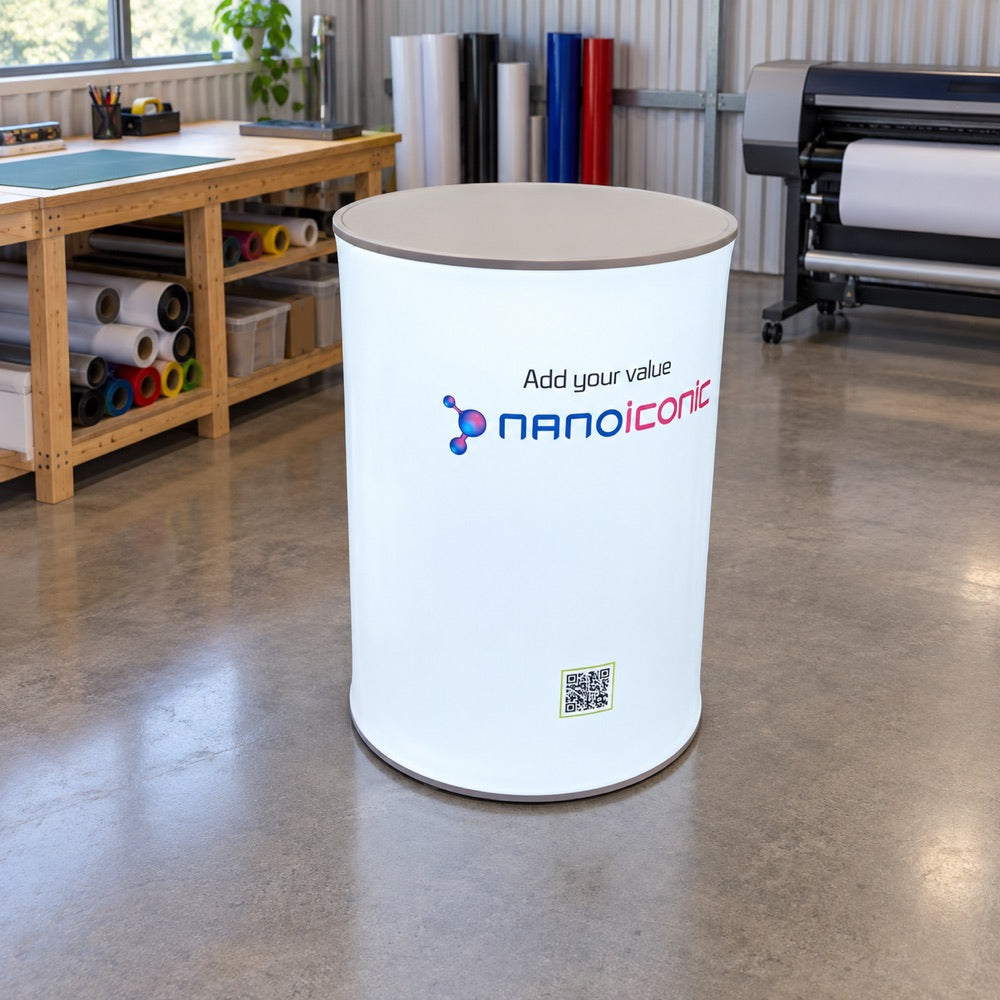 Round Pop-Up Fabric Exhibition Counter