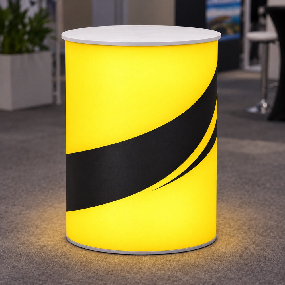 Round Pop-Up Fabric Exhibition Counter