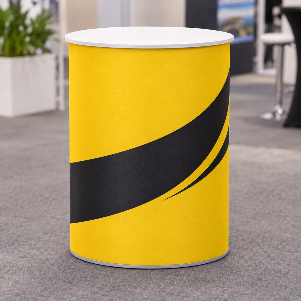 Round Pop-Up Fabric Exhibition Counter
