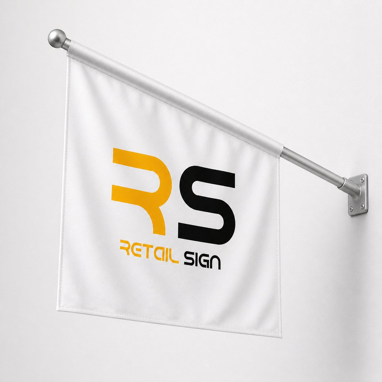Retail Sign custom wall mounted shopfront flag